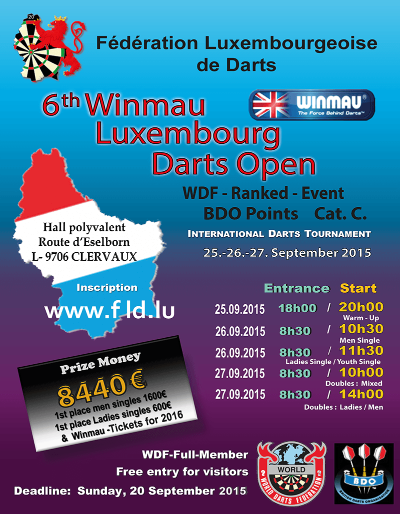 Winmau Luxemburg Darts Open 2015